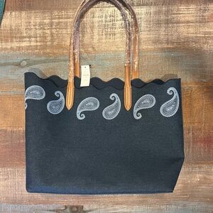 Talbots Denim Tote NWT